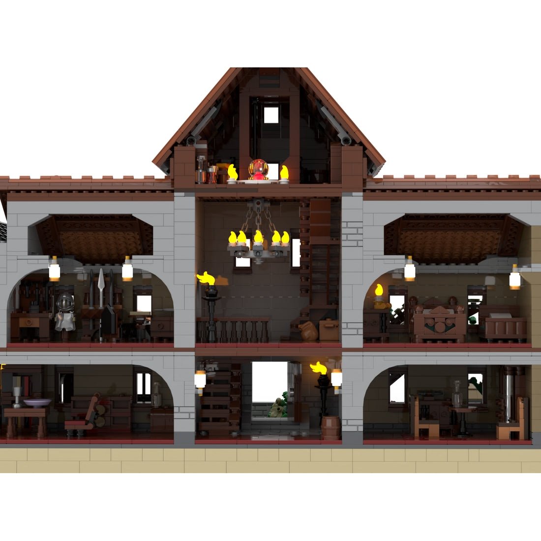 MOC-274686 Medieval Manor Modular Building Blocks (Refined Edition)-LesDiy-MOC-
