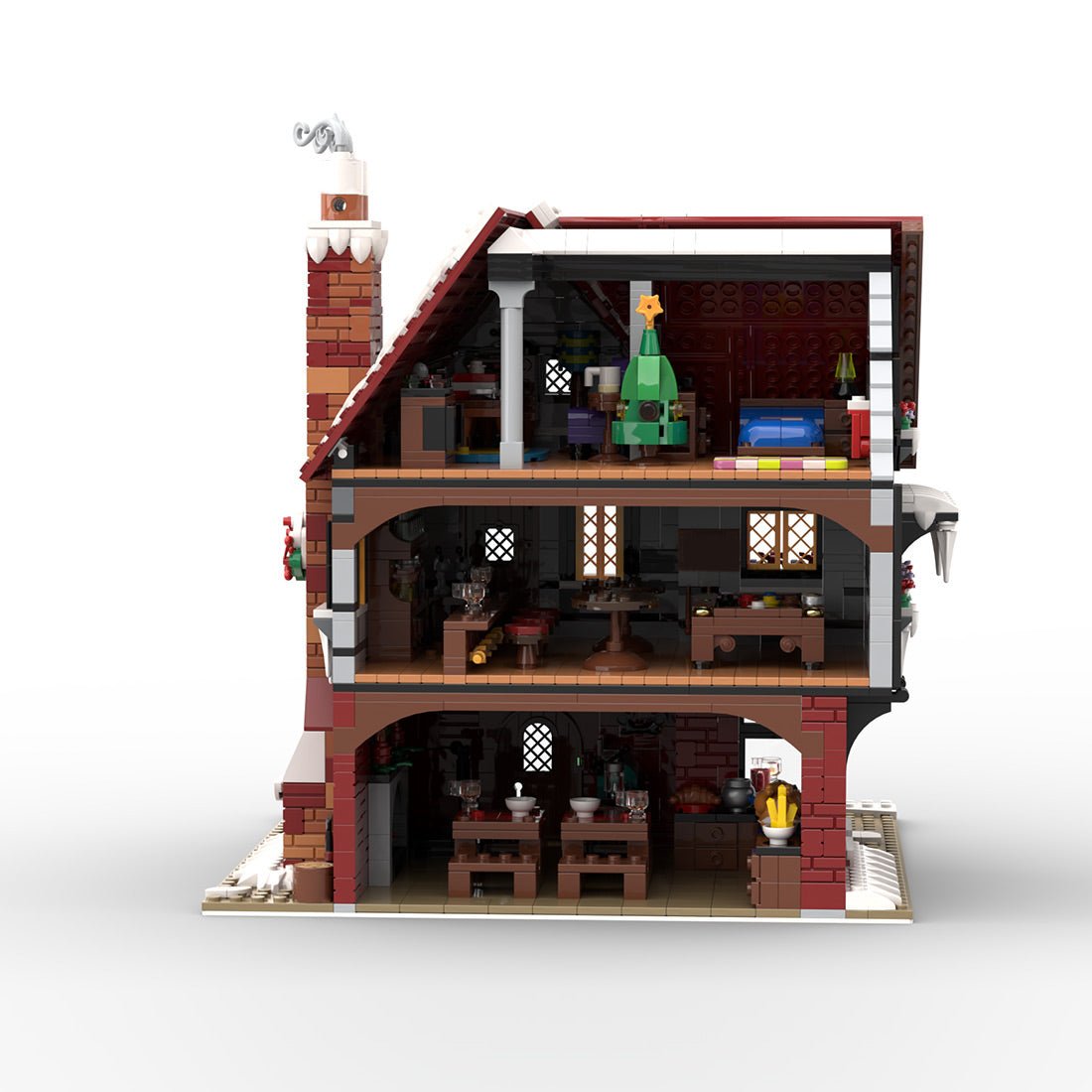 MOC-275366 The Frosty Pint Winter Village Pub Building Blocks-LesDiy-MOC-