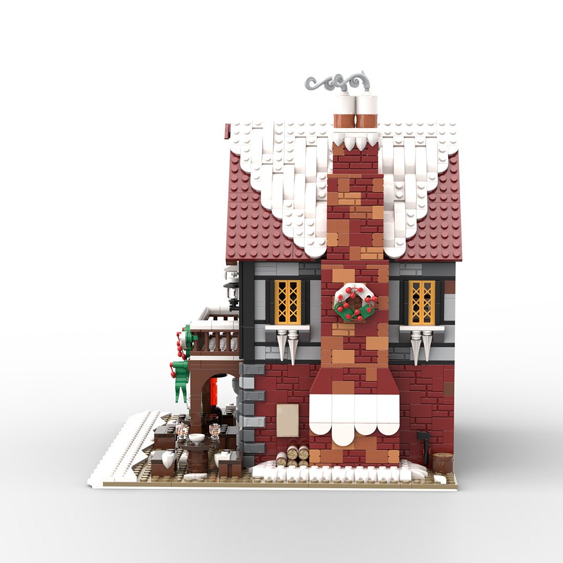 MOC-275366 The Frosty Pint Winter Village Pub Building Blocks-LesDiy-MOC-