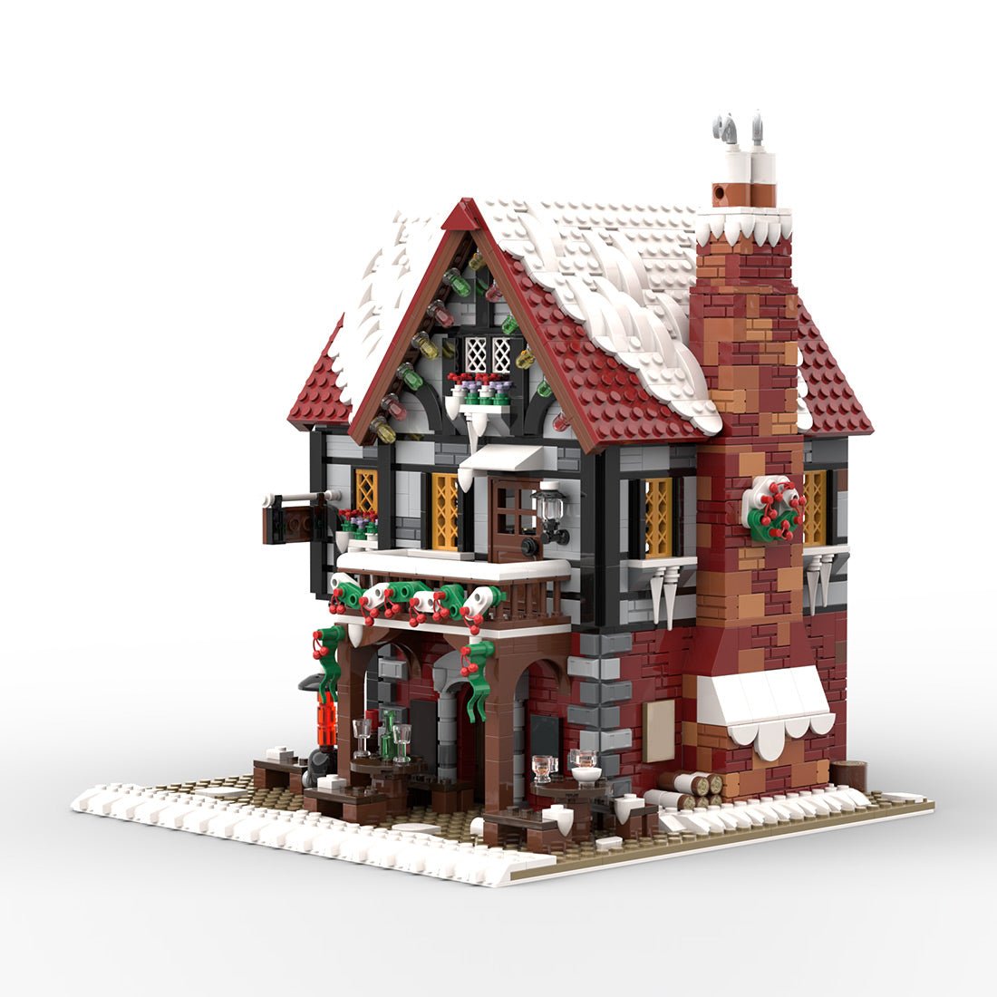 MOC-275366 The Frosty Pint Winter Village Pub Building Blocks-LesDiy-MOC-