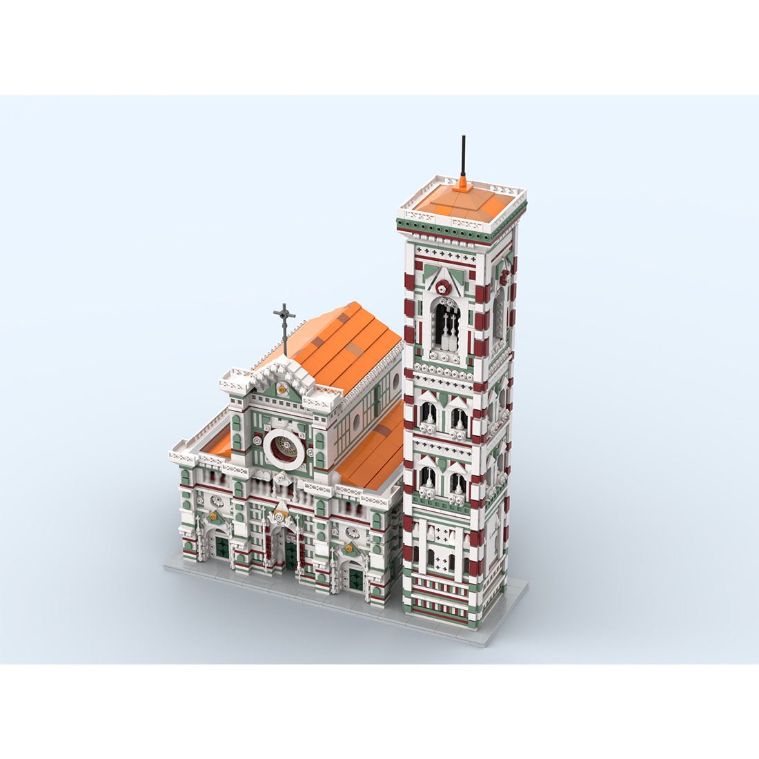 MOC-276345 Partial Cathedral of Florence & Giotto's Campanile Building Blocks-LesDiy-MOC-