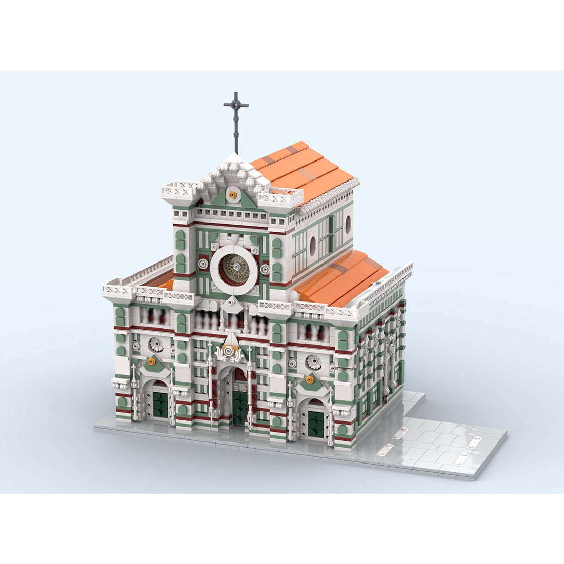 MOC-276345 Partial Cathedral of Florence & Giotto's Campanile Building Blocks-LesDiy-MOC-