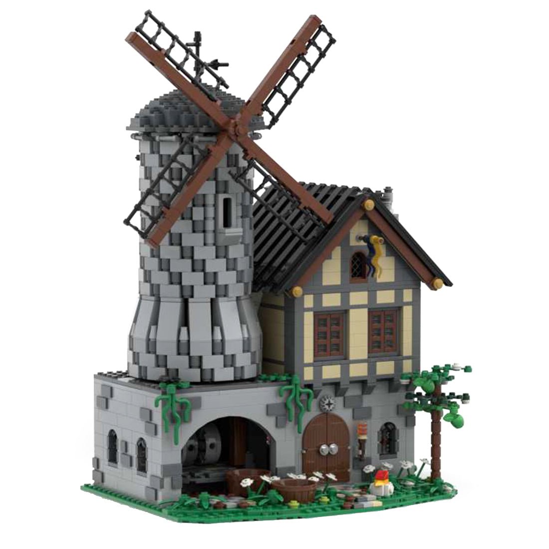 MOC - 31613 Medieval Street Dynamic Castle Windmill for Lego - LesDiy - windmill