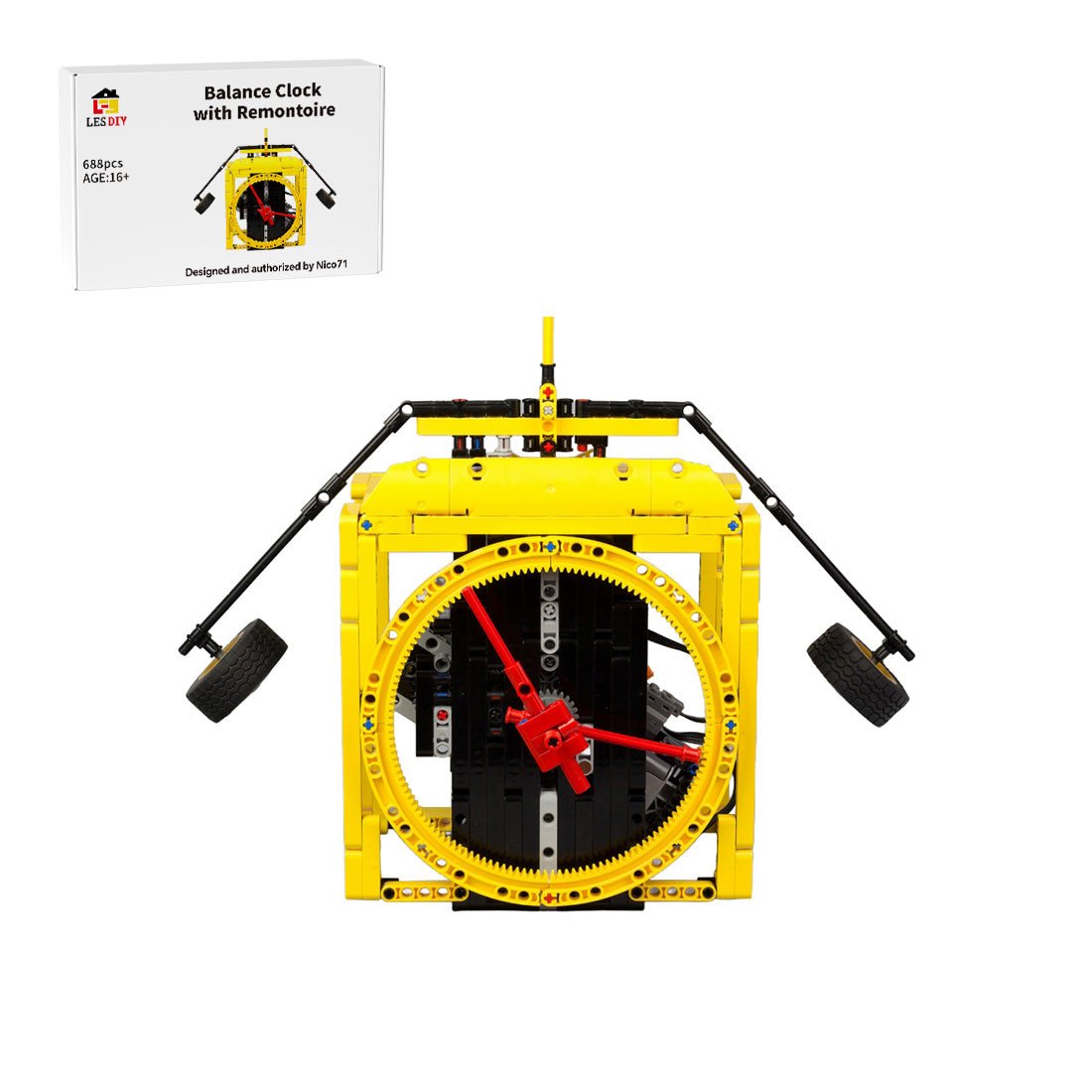 MOC-31640 Balance Clock With Remontoire Building Blocks-LesDiy-MOC-