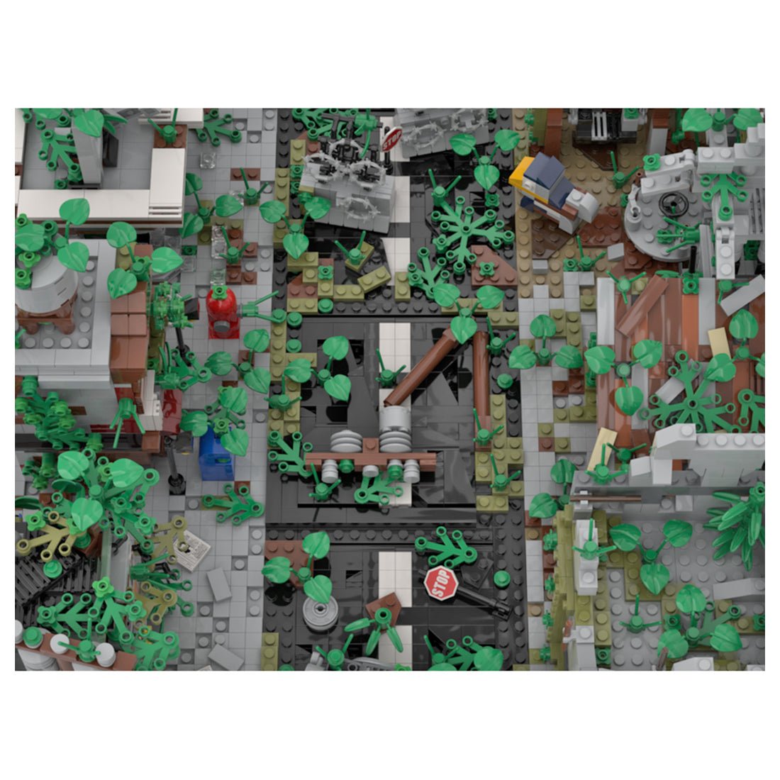 MOC - 32889 Ruined City Bricks Compitable with Lego - LesDiy - street house