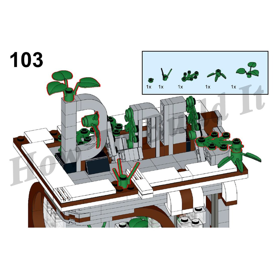 MOC - 32889 Ruined City Bricks Compitable with Lego - LesDiy - street house