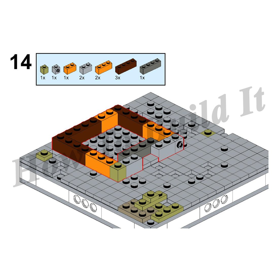MOC - 32889 Ruined City Bricks Compitable with Lego - LesDiy - street house
