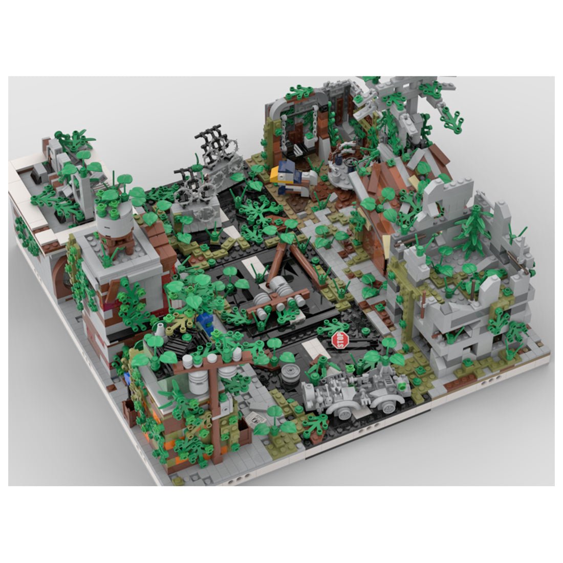 MOC - 32889 Ruined City Bricks Compitable with Lego - LesDiy - street house