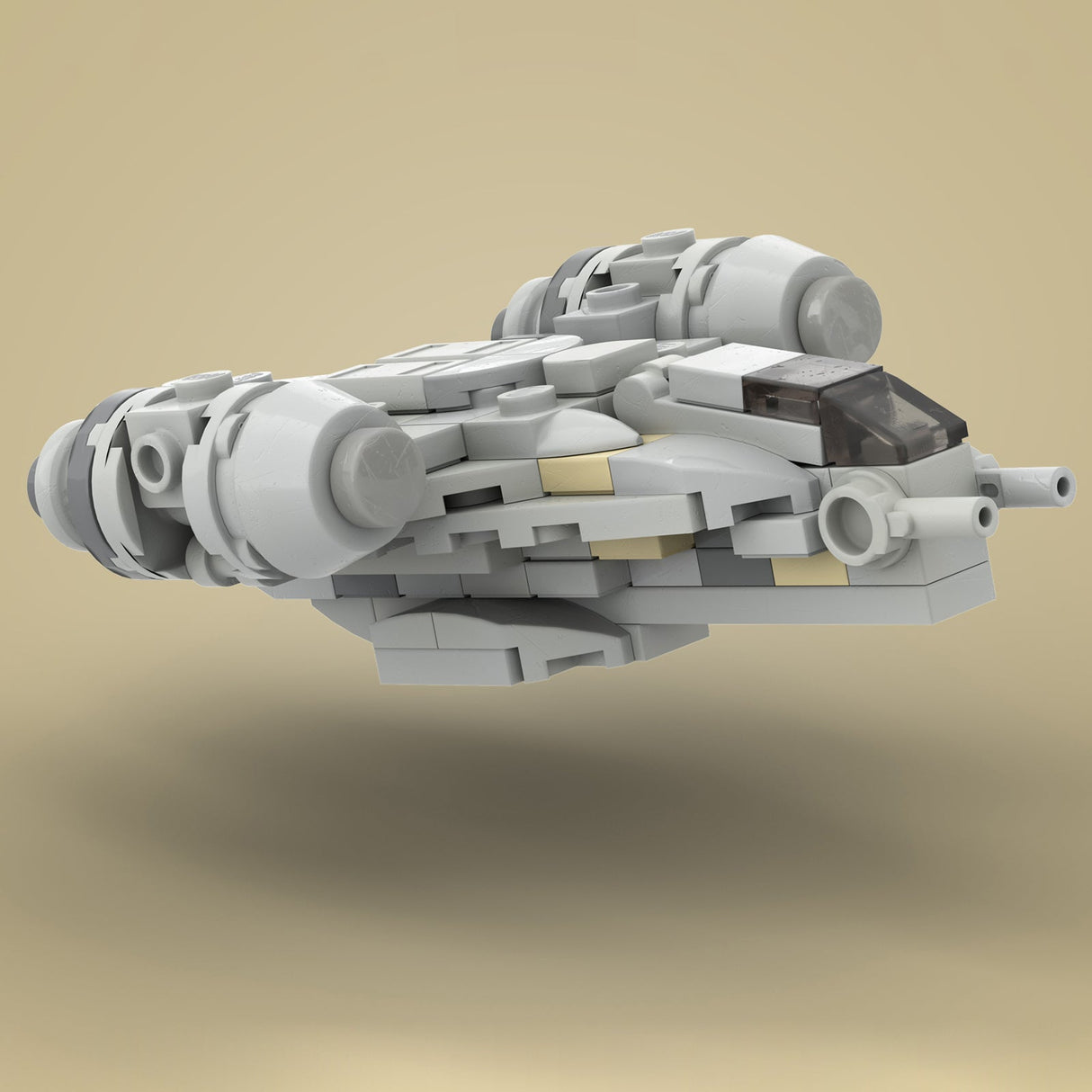 MOC - 38715 Micro Razor Crest Spaceship Model - LesDiy -