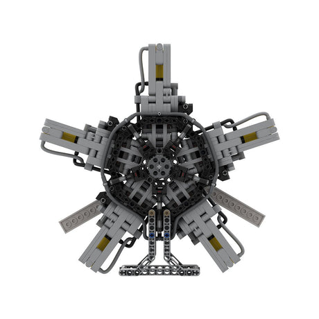 MOC - 39694 5 - cylinder Pneumatic Star Engine - LesDiy -