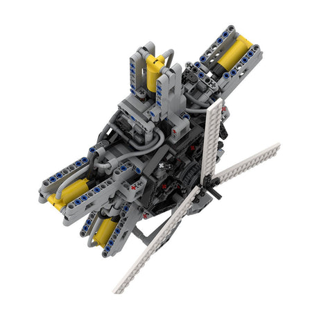 MOC - 39694 5 - cylinder Pneumatic Star Engine - LesDiy -