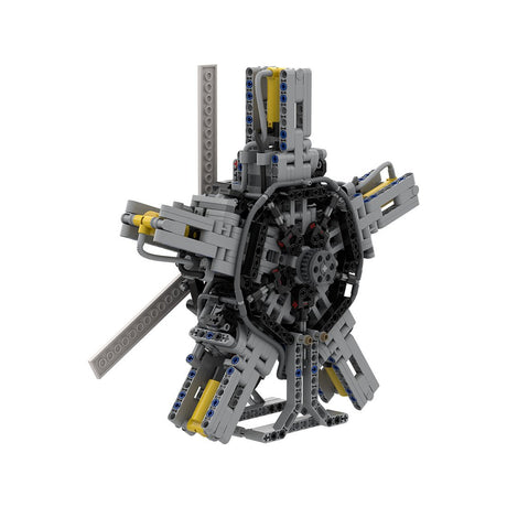 MOC - 39694 5 - cylinder Pneumatic Star Engine - LesDiy -