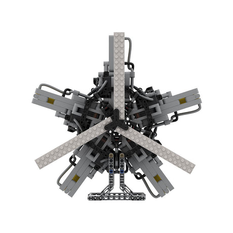 MOC - 39694 5 - cylinder Pneumatic Star Engine - LesDiy -
