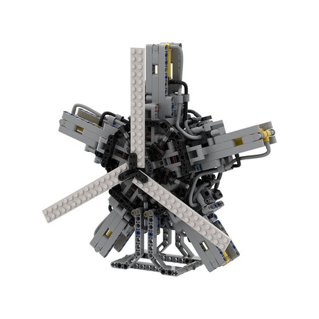 MOC - 39694 5 - cylinder Pneumatic Star Engine - LesDiy -