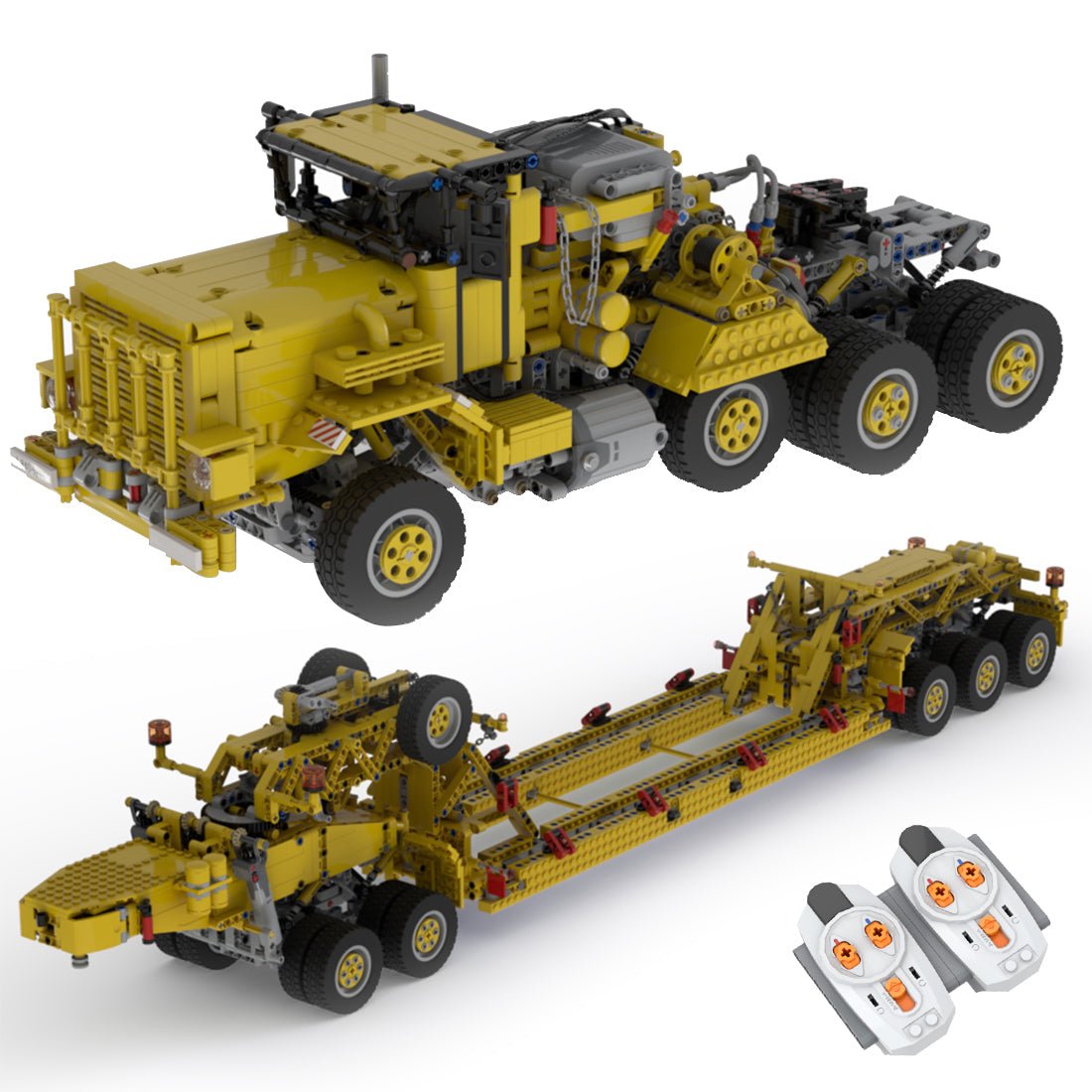 MOC - 40026 Oshkosh M911 U.S. Army HET (Heavy Equipment Transporter) Building Blocks - LesDiy -