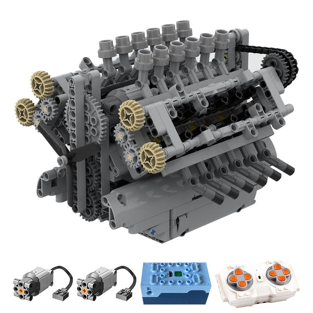 MOC - 40128 V12 Engine with Gearbox - LesDiy -