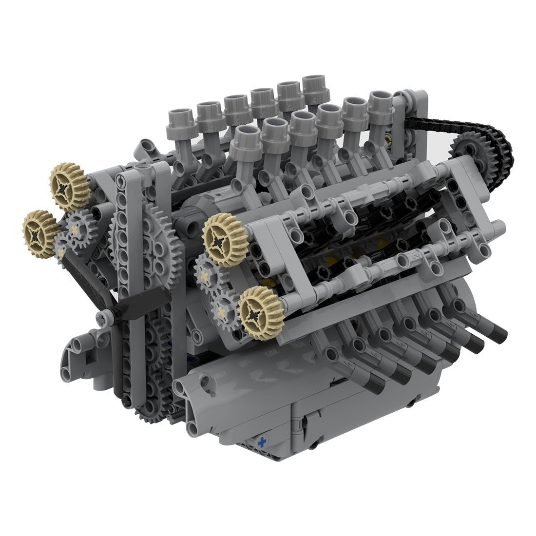 MOC - 40128 V12 Engine with Gearbox - LesDiy -