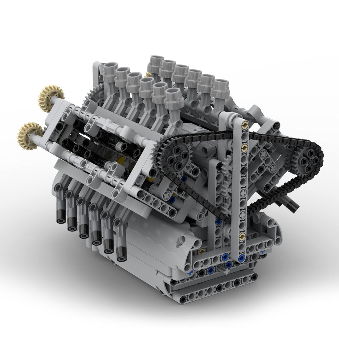 MOC - 40128 V12 Engine with Gearbox - LesDiy -