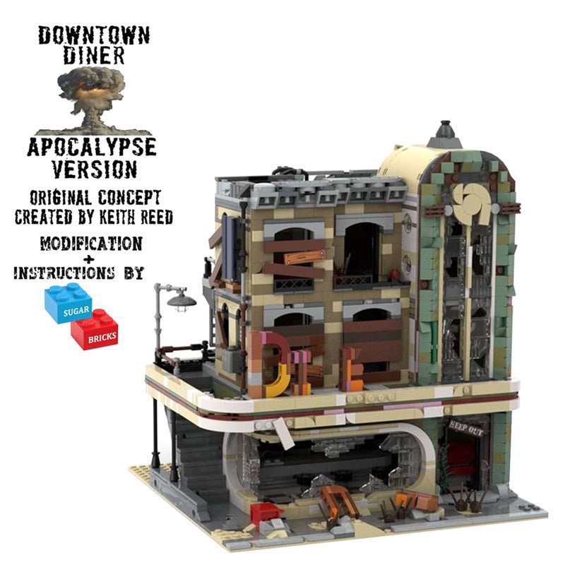 MOC - 40173 Downtown Diner - Apocalypse Version - LesDiy - MOC