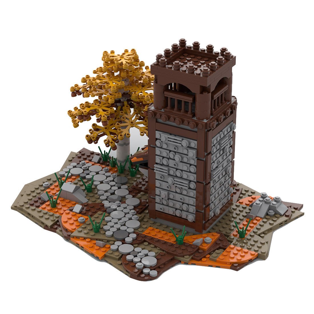 MOC - 42970 Medieval Watch Tower Building Blocks - LesDiy -