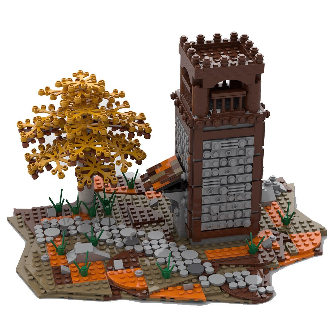 MOC - 42970 Medieval Watch Tower Building Blocks - LesDiy -