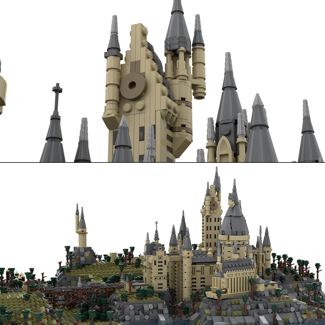 MOC - 45950 Harry Potter Hogwarts Castle Epic Detailed Build Building Blocks - LesDiy -