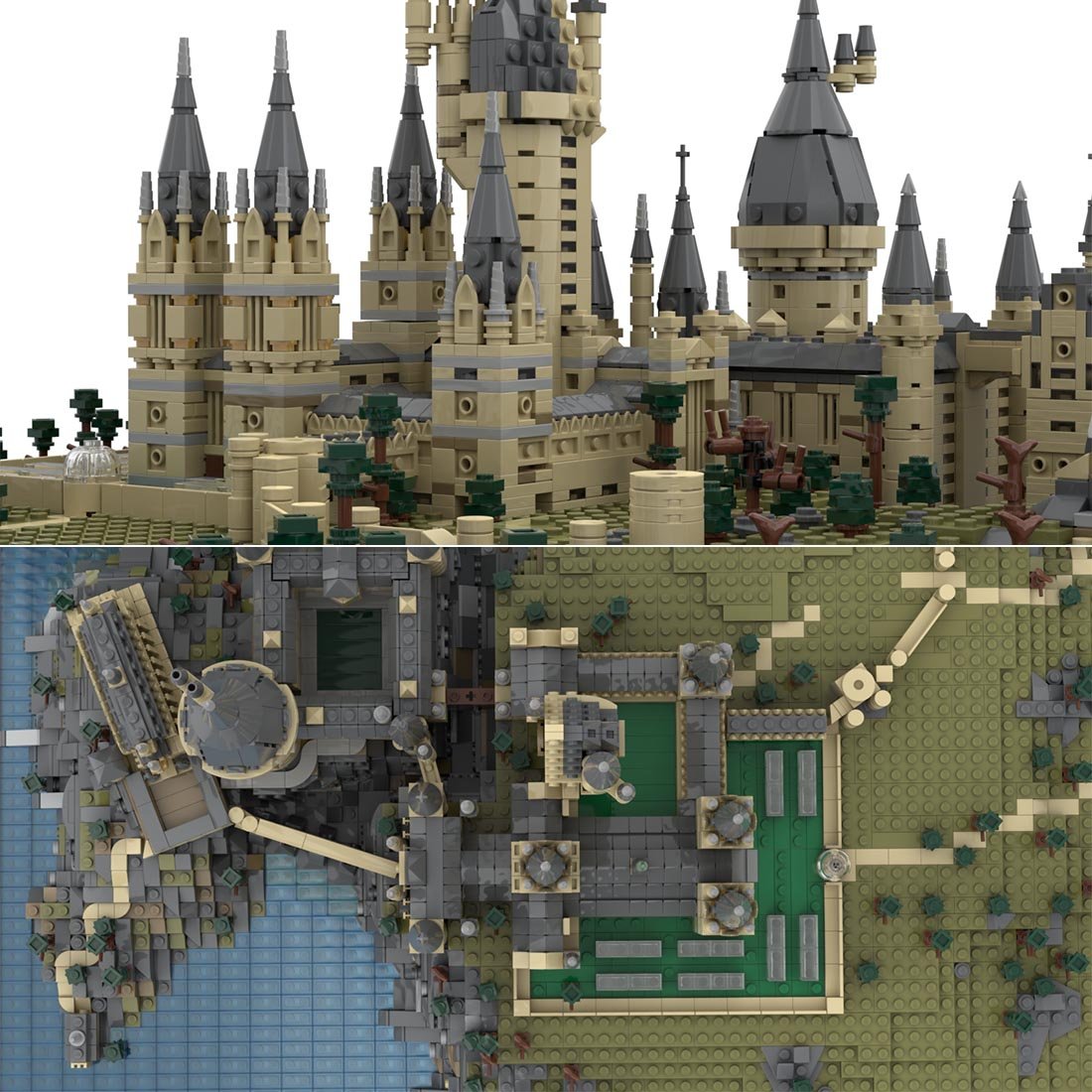 MOC - 45950 Harry Potter Hogwarts Castle Epic Detailed Build Building Blocks - LesDiy -