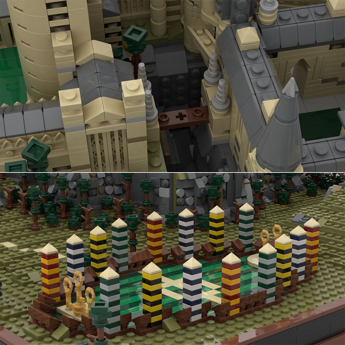 MOC - 45950 Harry Potter Hogwarts Castle Epic Detailed Build Building Blocks - LesDiy -