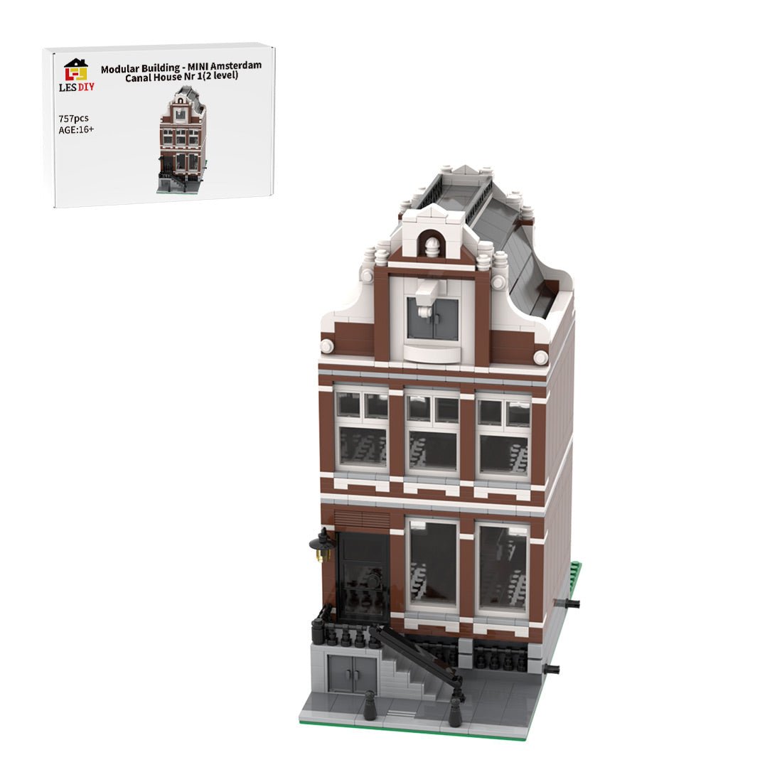 MOC - 46107 Amsterdam Canal House Nr 1 Modular Building - LesDiy -