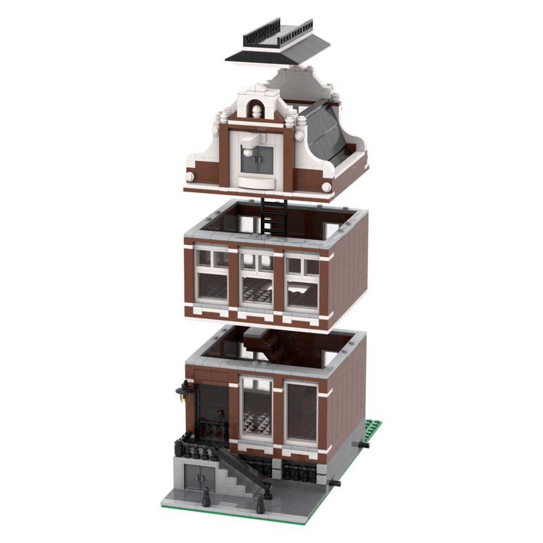 MOC - 46107 Amsterdam Canal House Nr 1 Modular Building - LesDiy -