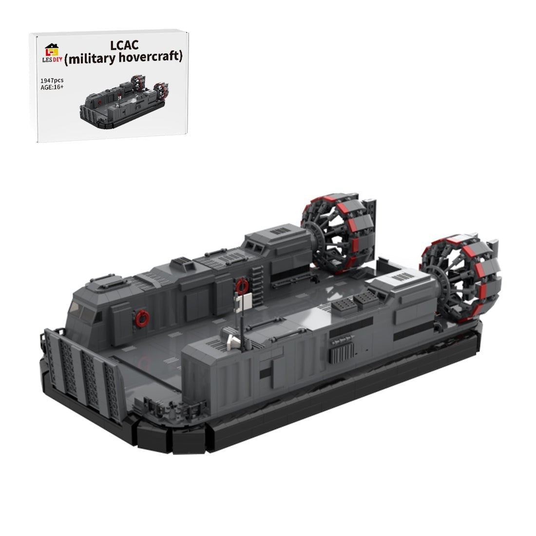 MOC - 47385 LCAC Military Hovercraft Model - LesDiy -