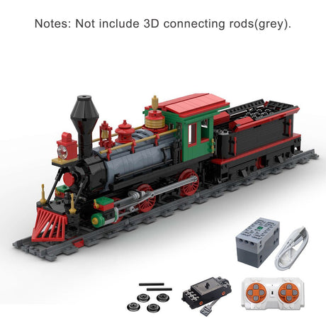 MOC - 48524 Winter Christmas Train Model - LesDiy - Locomotive