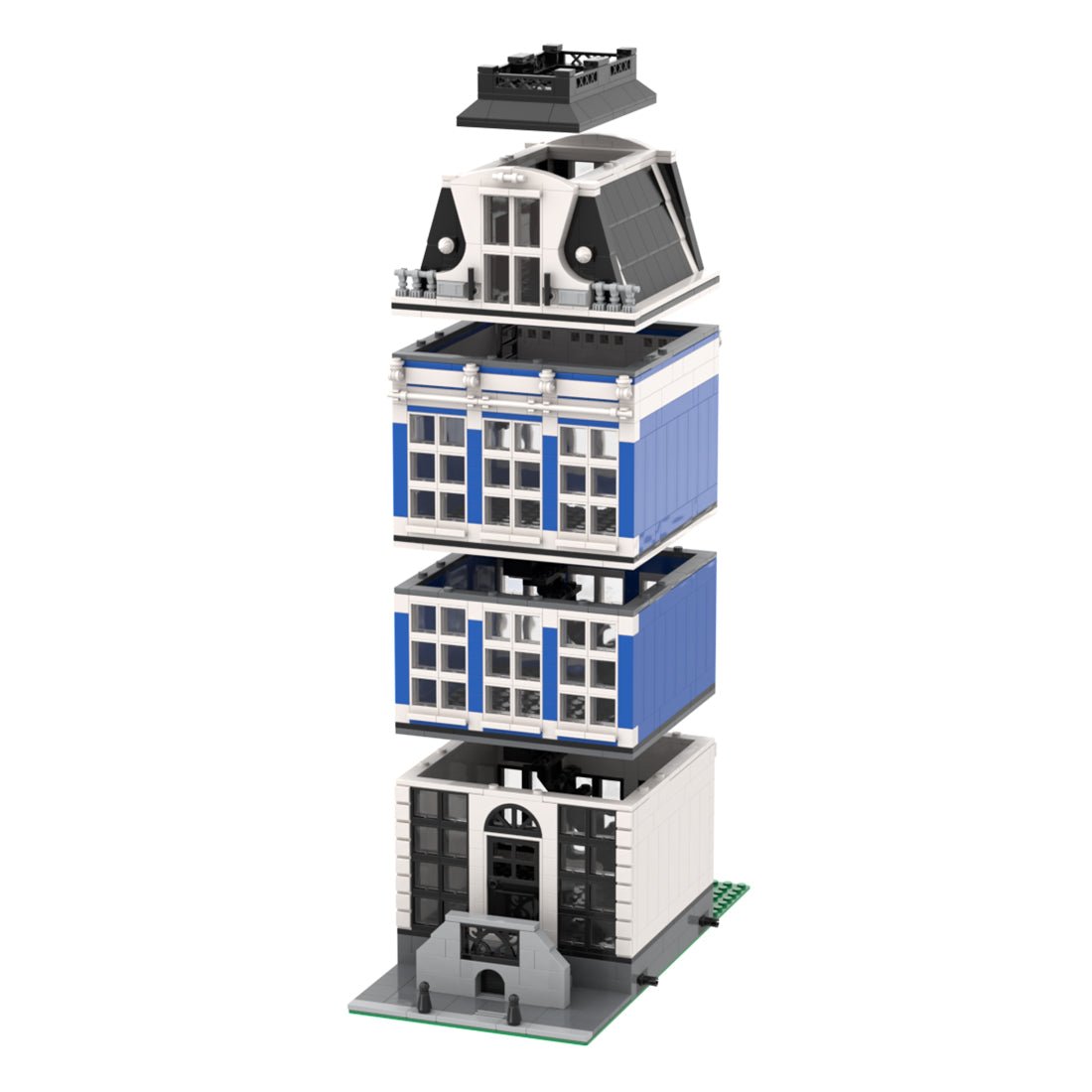 MOC - 48643 Amsterdam Canal House Nr 3 Modular Building - LesDiy -