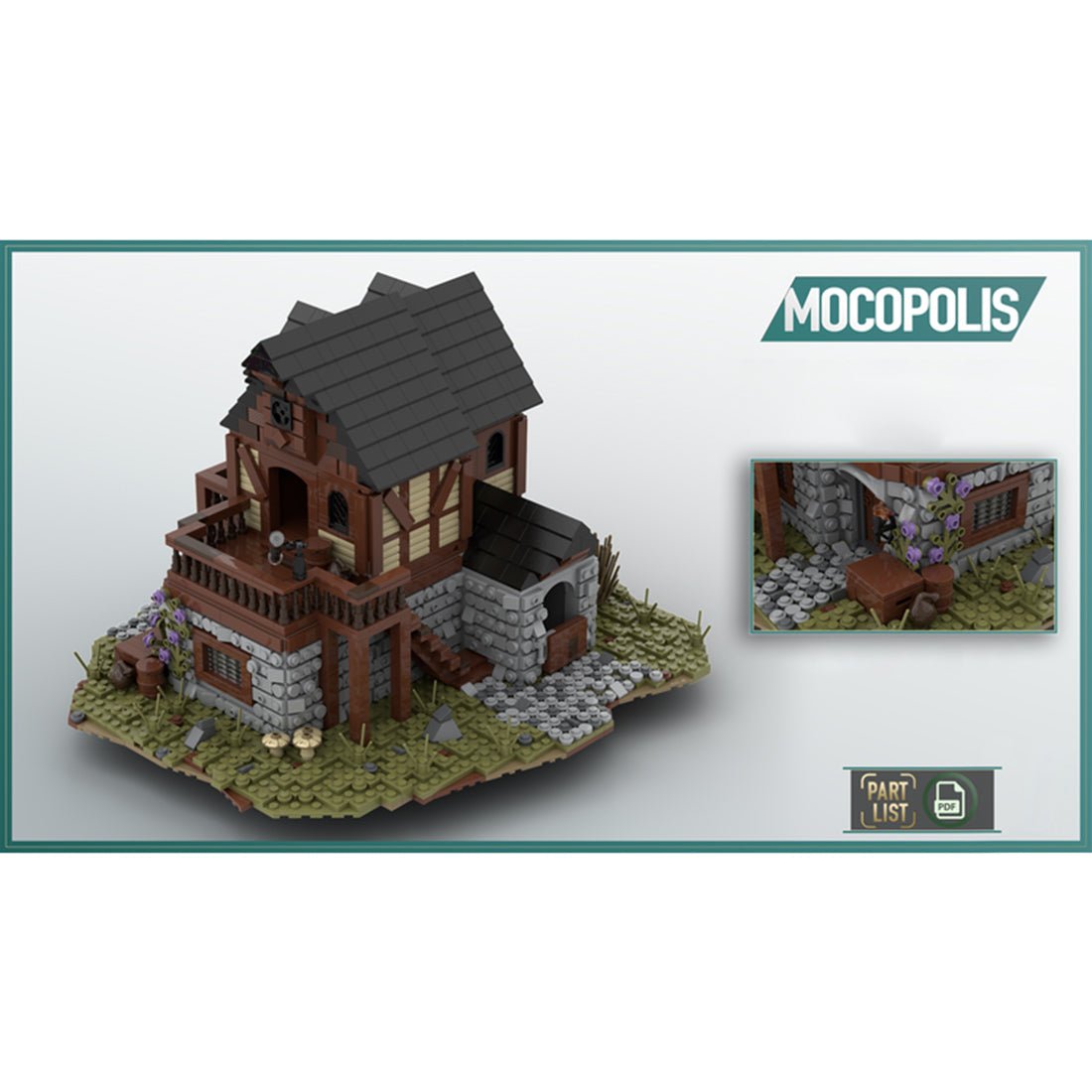 MOC - 49665 MOC Medieval House #2 (Inn) - LesDiy -