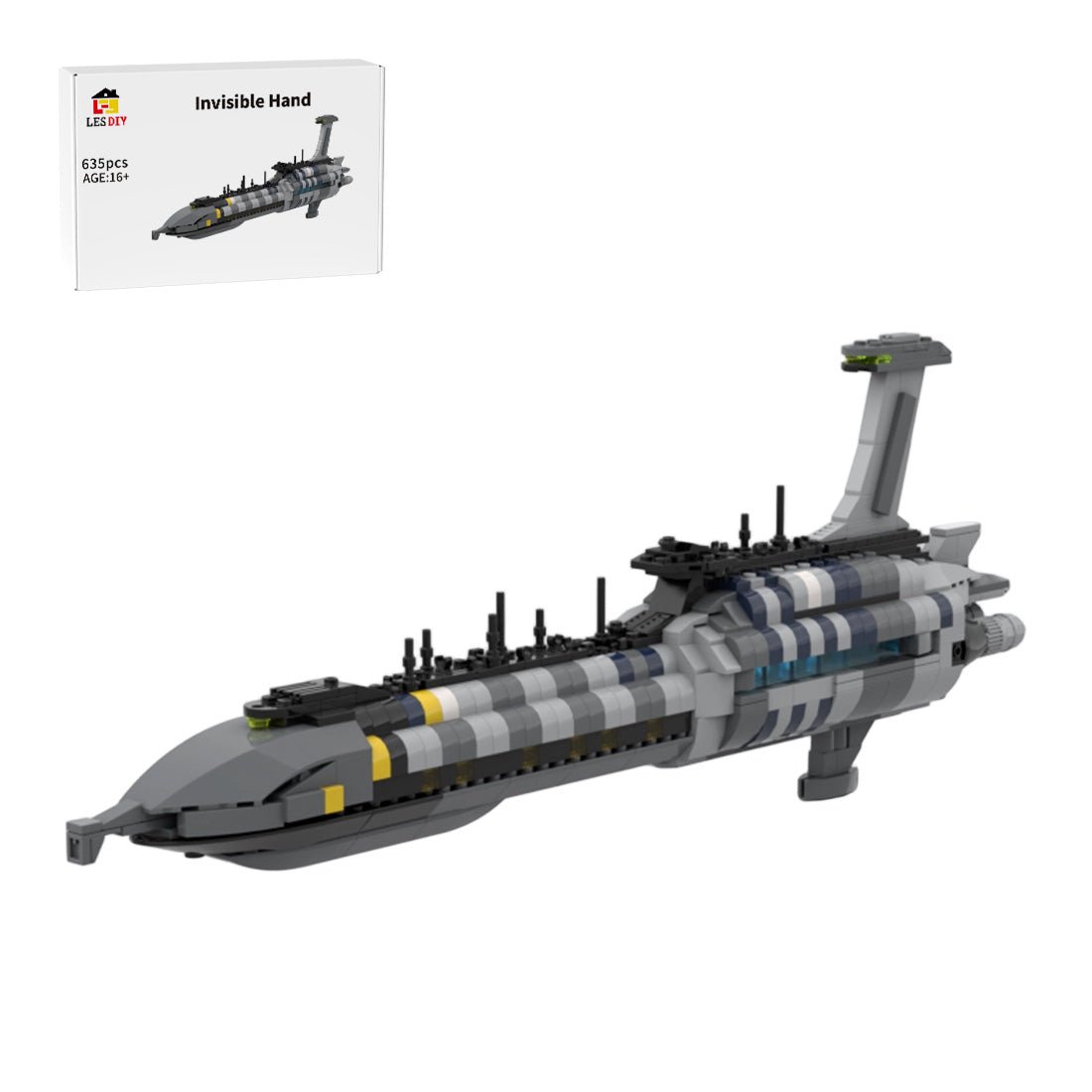 MOC-50517 The Invisible Hand Separatist Flagship Building Blocks-LesDiy-MOC-