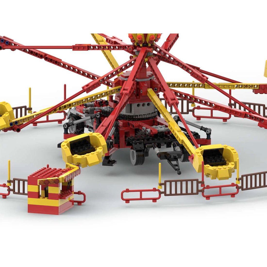 MOC - 50552 Dynamic Octopus Fairground Ride for Lego - LesDiy - funfair