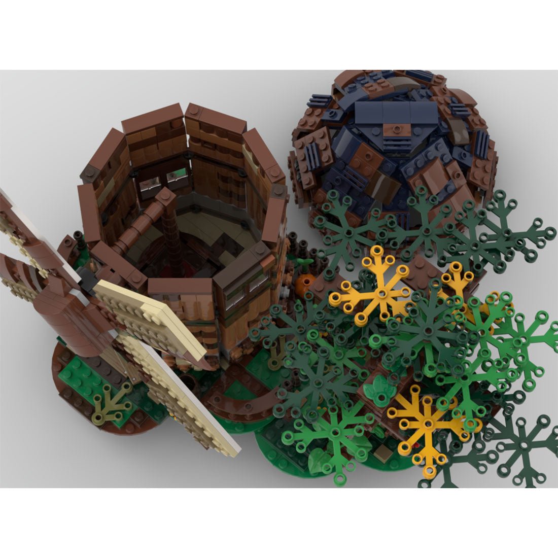 MOC - 52517 Medieval Dutch Windmill Building Blocks - LesDiy -