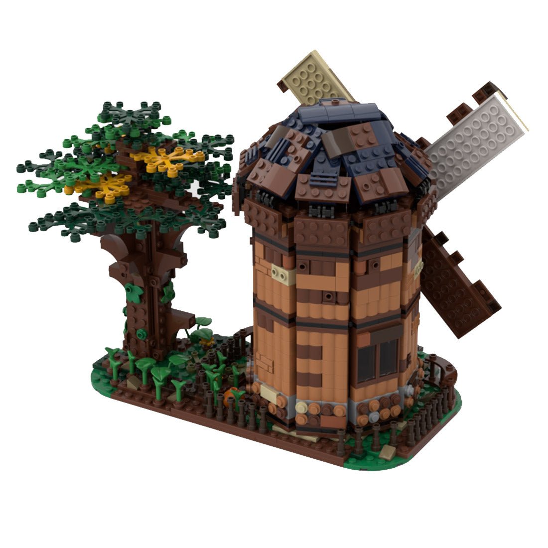 MOC - 52517 Medieval Dutch Windmill Building Blocks - LesDiy -