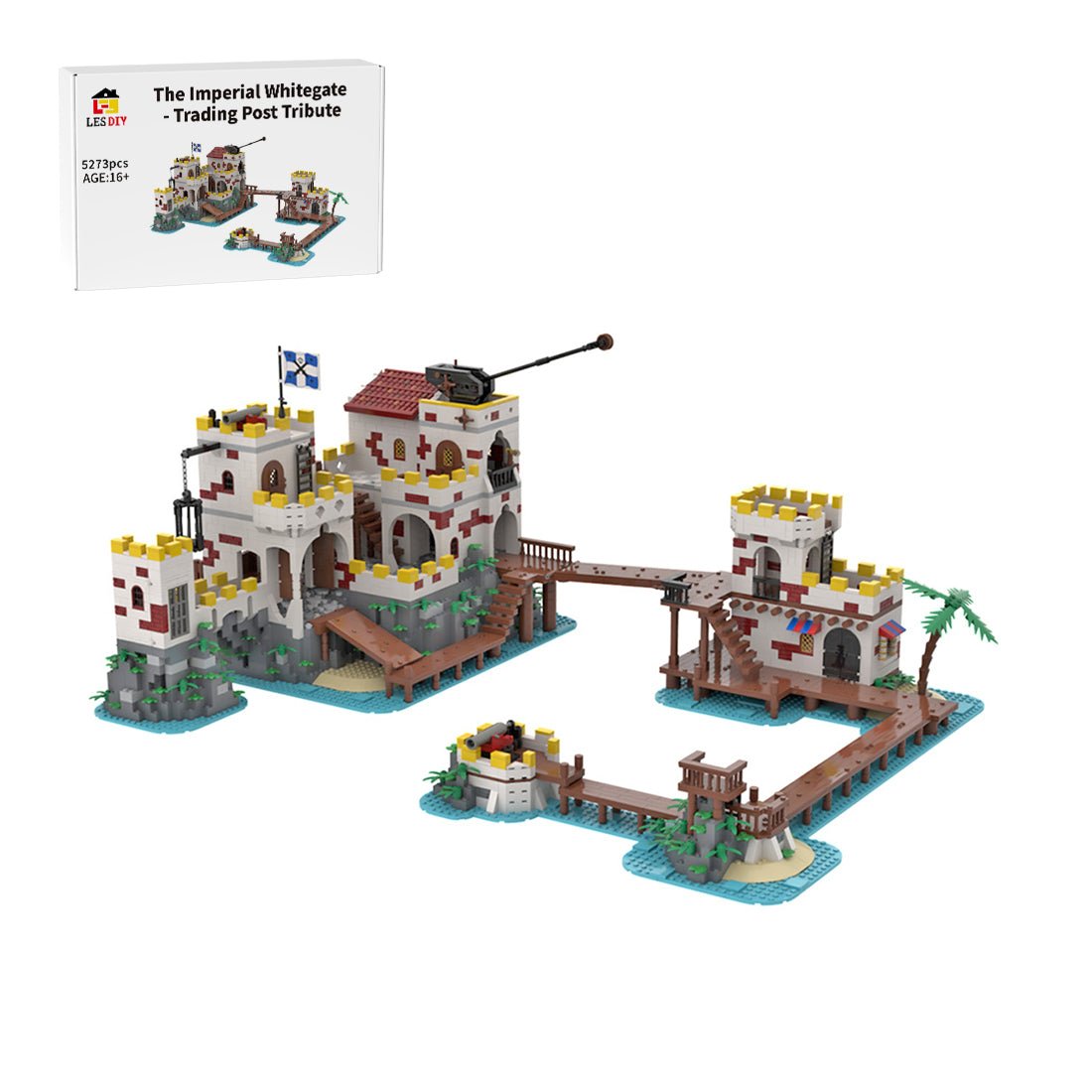 MOC - 52895 The Imperial Whitegate - Trading Post Tribute Building Blocks - LesDiy -