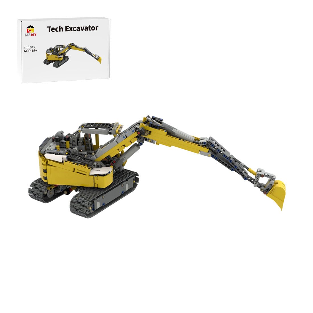 MOC - 53035 42055 - D model: Excavator Building Blocks - LesDiy -