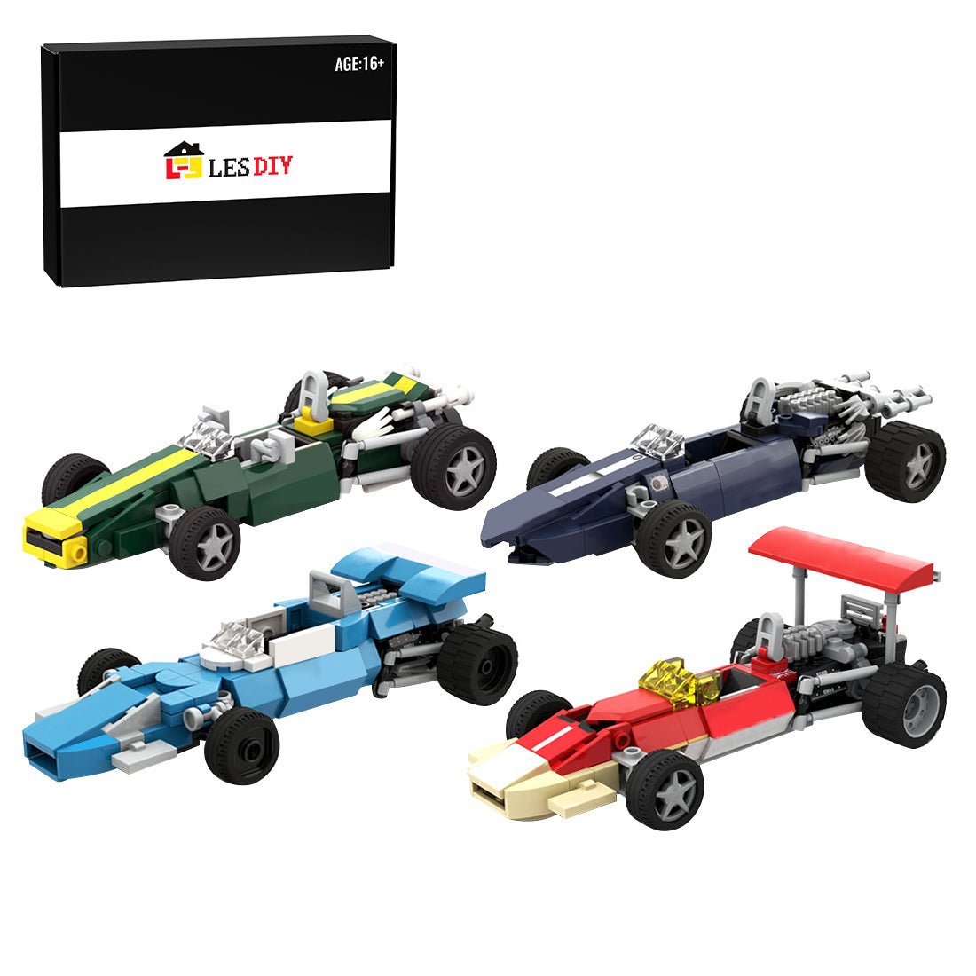 MOC - 56793 60s collection - 4 models - scale 1:27 Building Blocks - LesDiy -