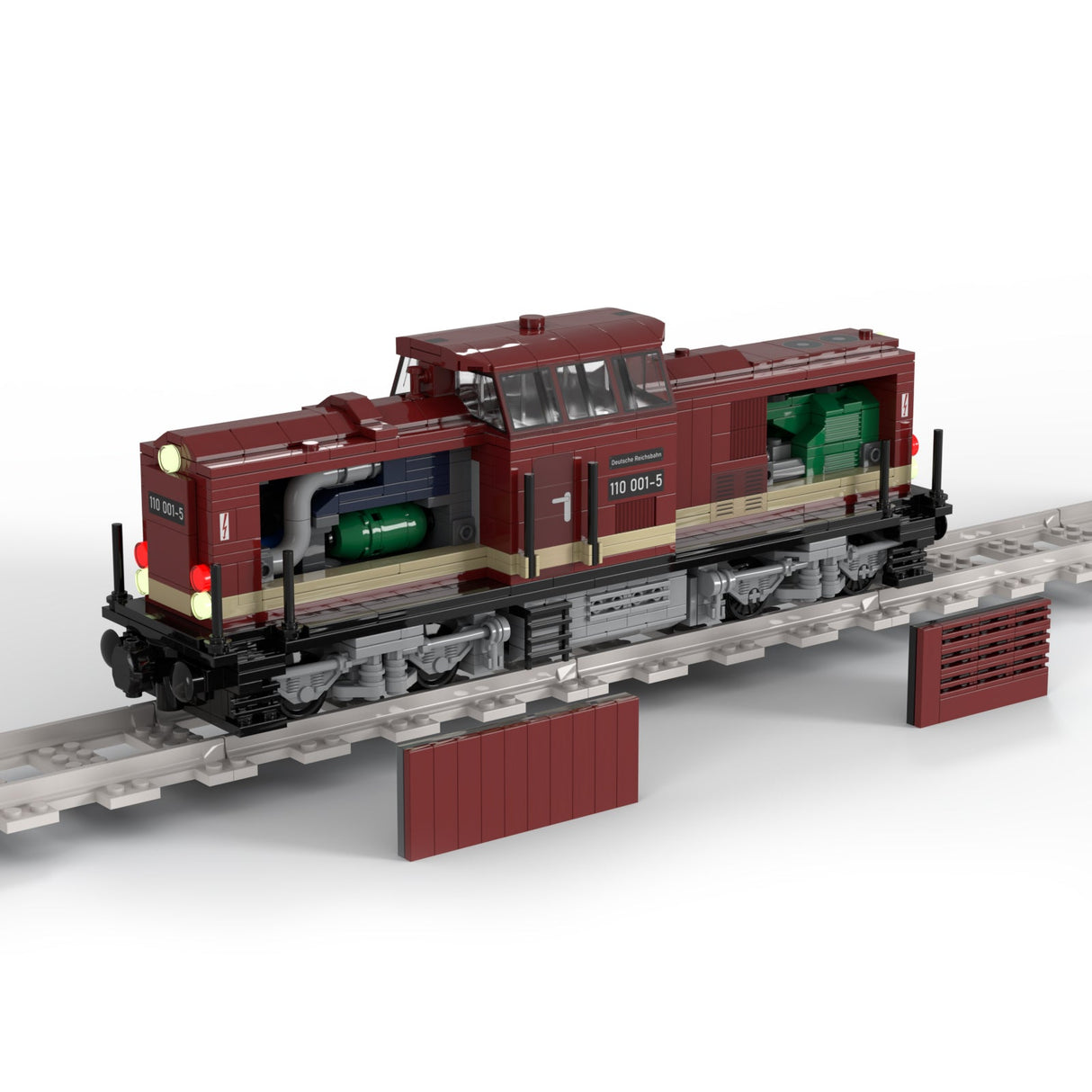 MOC - 56807 Railway Locomotive Internal Combustion Engine for Lego - LesDiy