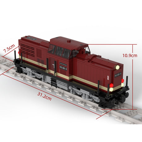 MOC - 56807 Railway Locomotive Internal Combustion Engine for Lego - LesDiy