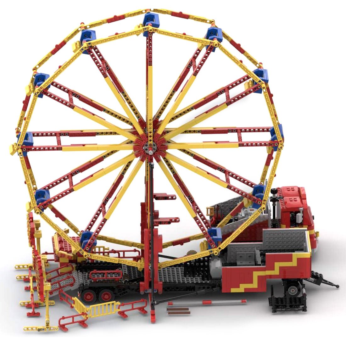 MOC - 58005 Dynamic Fairground Big Whee for Lego - LesDiy