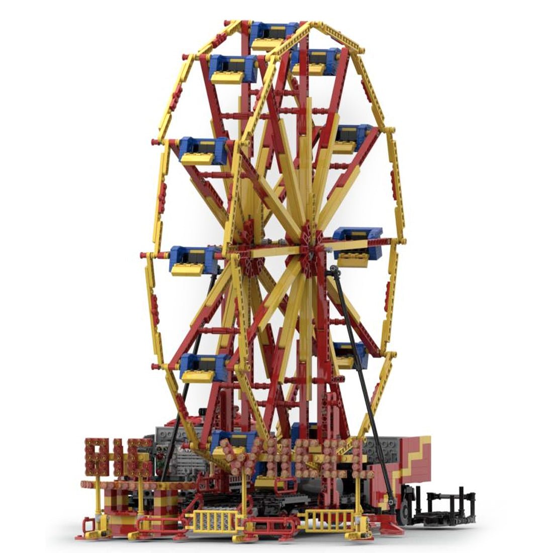 MOC - 58005 Dynamic Fairground Big Whee for Lego - LesDiy