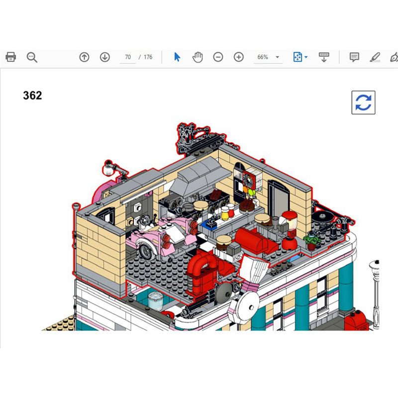 MOC - 58435 Jim's Bowling Alley & Diner - LesDiy