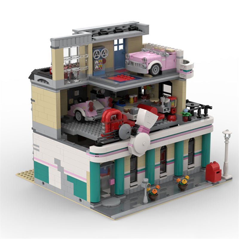 MOC - 58435 Jim's Bowling Alley & Diner - LesDiy