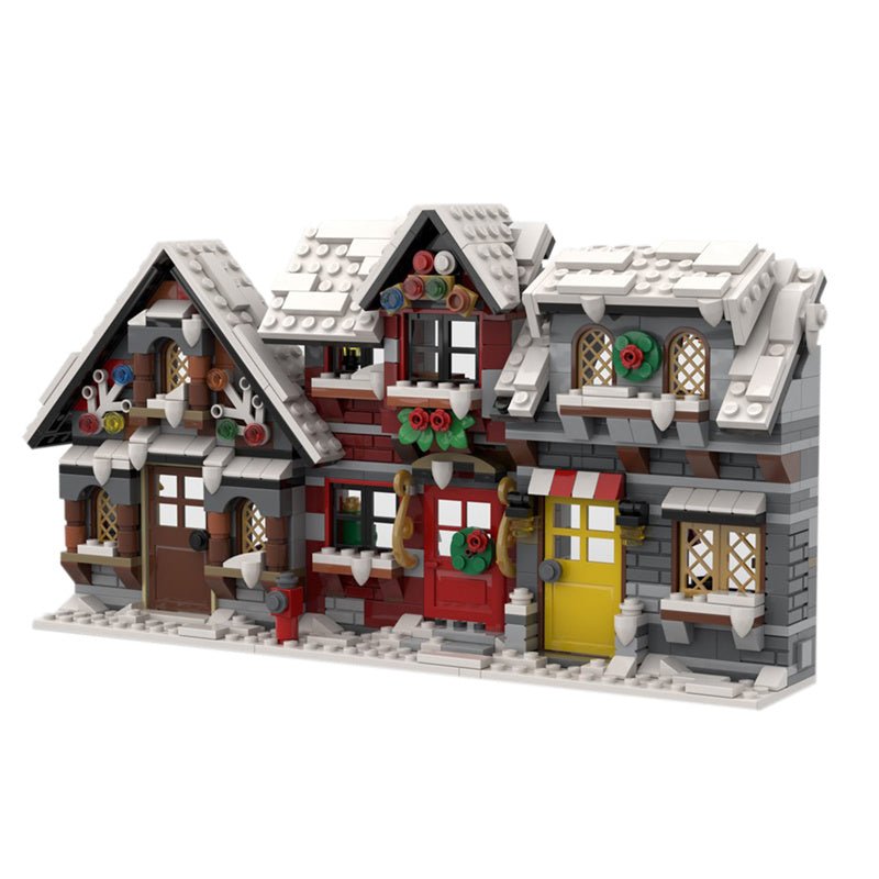 MOC - 58700 Three Winter House (The Front Side) - LesDiy