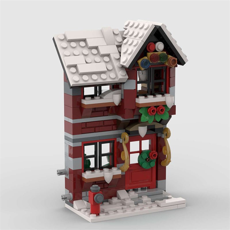 MOC - 58700 Three Winter House (The Front Side) - LesDiy