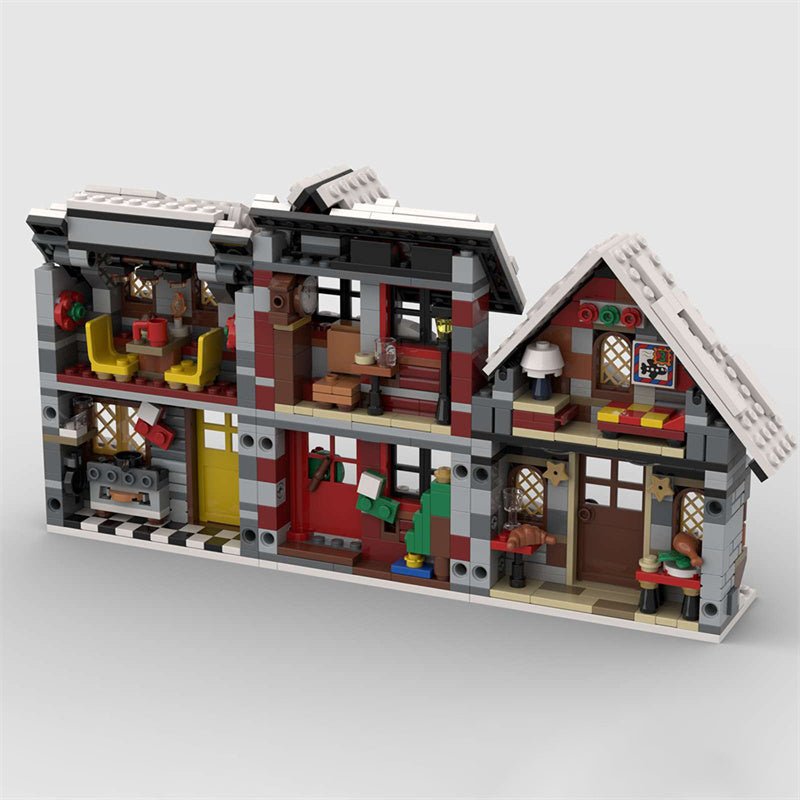 MOC - 58700 Three Winter House (The Front Side) - LesDiy
